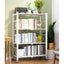SOGA 4 Tier Steel White Foldable Display Stand Multi-Functional Shelves Porta... Carousel 10