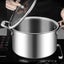 SOGA 2X 20cm Stainless Steel Soup Pot Stock Cooking Stockpot Heavy Duty Thick... Carousel 7