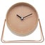 NeXtime Berlin Metal 14x13cm Analogue Table Desk Alarm Clock w Night Light Pink Carousel 1