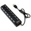 7 Port Usb 2.0 Switch Hub With Independent Black USB Cables Hubs & Adapters HOD Carousel 3