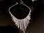 Necklace Geometric CZ Long Tassels Necklace White Gold Plated Carousel 1