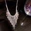Necklace Geometric CZ Long Tassels Necklace White Gold Plated Carousel 3