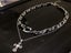 Necklace Cross Leatherwear CZ Necklace White Gold Plated Double-layered Necklace Carousel 1