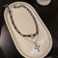 Necklace Cross Leatherwear CZ Necklace White Gold Plated Double-layered Necklace Carousel 3
