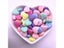 30pcs/lot 12mm 14mm Colourful Heart Shape Acrylic Loose Spacer Beads For Carousel 1