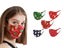 5Pcs For Adult Reusable Christmas Themed Face Masks Earloop Face Masks Carousel 1