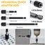 8 Pcs Drill Tool Set Angle Drill Attachment Socket Adapter Drill Bit Holder Carousel 3