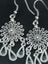 Sterling silver drop hook earrings 40mm x 12 red middle filigree Carousel 13