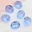 6pc Blue Vintage Czech Table Cut Ovals Carousel 1