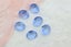 6pc Blue Vintage Czech Table Cut Ovals Carousel 2