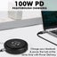 PROMATE All-in-1 USB-C Hub w/ 100W Power Delivery & 10W Qi - Black Carousel 10