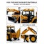 Die-cast Back Hoe Loader Two way Bulldozer Tractor Model 1:50, Metal, Huina 1704 Carousel 11