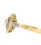 Antique 14k Yellow Gold & Platinum 0.50ctw Diamond & Emerald Floral Halo Ring Carousel 8