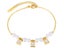 Bracelet Stainless Steel Fashion Pearl CZ Yellow Gold Color Bracelet Carousel 1