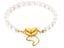 Bracelet Stainless Steel Heart Design Freshwater Pearls Yellow Gold Plated Carousel 1