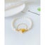 Bracelet Stainless Steel Heart Design Freshwater Pearls Yellow Gold Plated Carousel 3