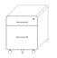2 Drawers Mobile File Cabinet - Pink Carousel 5