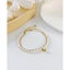 Fresh Water Pearls Stainless Steel Yellow Gold Plated Double-layered Bracelet Carousel 4
