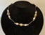 CULTURED PEARL NECKLACE with CRYSTAL BALLS = WHITE + PURPLE PEARLS Carousel 1