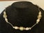 CULTURED PEARL NECKLACE with CRYSTAL BALLS = WHITE + PURPLE PEARLS Carousel 2