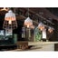 Cage Pendant Light White WITH COPPER COLOR LINES Carousel 4