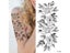 Tattoo Sticker For Women Flower Rose Peony Black Temporary Sleeve Tattoo Carousel 5
