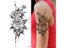 Tattoo Sticker For Women Flower Rose Peony Black Temporary Sleeve Tattoo Carousel 6