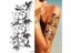 Tattoo Sticker For Women Flower Rose Peony Black Temporary Sleeve Tattoo Carousel 7