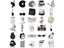10/30/61pcs Ins Style Cute Stickers Black White Simple Decals Decoration DIY Carousel 5