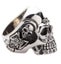 Solid 925 Sterling Silver Huge Skull Biker Ring Sz 14 / Z3 Carousel 4