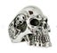 Solid 925 Sterling Silver Huge Skull Biker Ring Sz 14 / Z3 Carousel 1