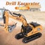 Die-cast Demolition Digger Model Scale, 1:60, Huina 1811 YELLOW Carousel 1