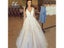 Customized V Neck Wedding Dresses Light Champagne Floor Length Applique Open Carousel 1