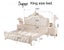 X01 European Luxurious Cream White/Cham 7pieces queen size bedroom set Carousel 5