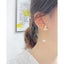 Pearls Heart Earrings Stainless Steel Yellow Gold-plated Studs Carousel 4
