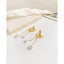 Pearls Heart Earrings Stainless Steel Yellow Gold-plated Studs Carousel 6