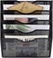 5 Tier Pockets Mesh Wall File Holder Organizer Office Hanging Magazine Rack Carousel 4