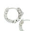 NEW 14k White Gold 0.51ctw Shared Prong Round Diamond 13mm Huggie Hoop Earrings Carousel 3