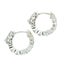 NEW 14k White Gold 0.51ctw Shared Prong Round Diamond 13mm Huggie Hoop Earrings Carousel 4