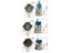 12/16/19/22mm Waterproof Metal Push Button Switch LED Light Momentary Latching Carousel 7