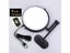 8 Inch Wall Mounted Black Makeup Mirror 3X-10X Magnifying 3 Color LED Light Carousel 8