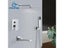 Modern Square Chrome Rain Shower Head Faucet W/ Hand Shower Sprayer Mixer Carousel 8