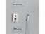Modern Square Chrome Rain Shower Head Faucet W/ Hand Shower Sprayer Mixer Carousel 9