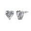 18K White Gold Heart Crystal earrings "Corazon" Carousel 6