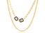 Geometric CZ Necklace Stainless Steel Yellow Gold-plated Necklace Carousel 1
