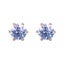 Rose Gold Stud Crystal Earrings "Alexandra" (Pale Blue) Carousel 5