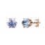 Rose Gold Stud Crystal Earrings "Alexandra" (Pale Blue) Carousel 6