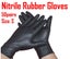 PTN SMALL 50pairs BLACK Nitrile Powder Free Rubber Gloves Disposable Carousel 1