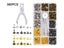 Leather Rivets Double Cap Rivets Kit 360PCS Carousel 6