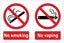 Sign Safety No Smoking No Vaping 450x300mm Carousel 1